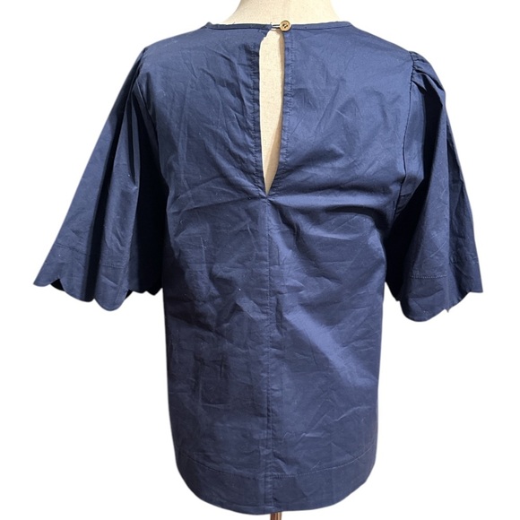 Duffield Lane FEYE FLUTTER SLEEVE IN NAVY STRETCH - Picture 6 of 8